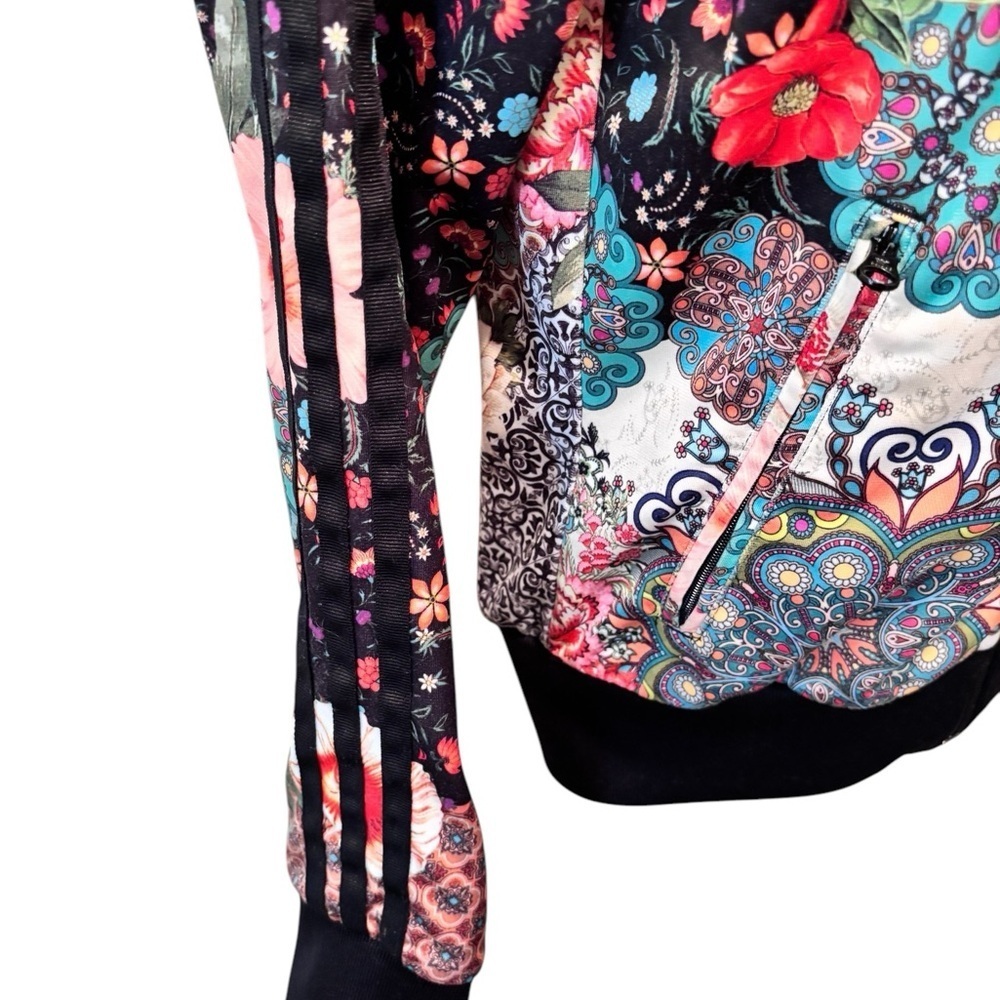 Adidas Originals Jardim Agharta Farm Firebird Floral Track Jacket Black Sz S - Picture 9 of 11